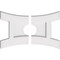 Ekena Millwork Haven Architectural Grade PVC Ceiling Medallion, 16"W x 10 5/8"H x 3"ID x 3 1/2"C x 1"P, Two-Piece CMP16X10HN2-03000 - alternate 1